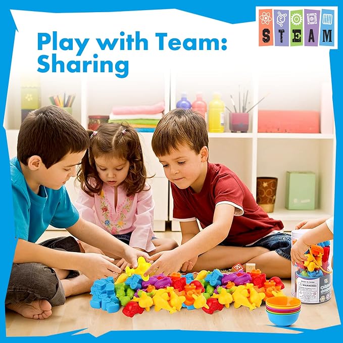 UNIQUE KIDS Counting Educational Learning Toy Set with Sorting Cups – Fun Color Classification and Math Training Game for Toddlers and Preschoolers Ages 3 and Up - Image 6