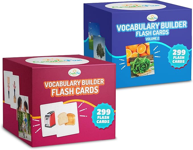 CreateFun 598 Vocabulary Builder Flash Cards Set, Speech Therapy,Autism,ESL by CreateFun