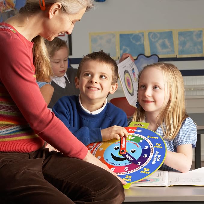 Morgan's Direct Early Learning Education Clock Moveable Hands Happy Face Magnetic. - Easy to use and to learn for young children as well as durable and portable. - Image 7