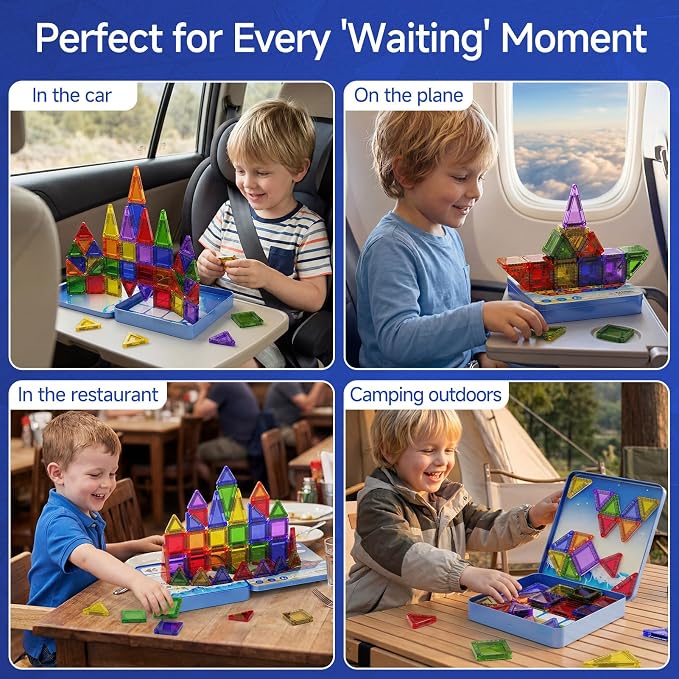 WMXDU Mini Magnetic Building Set: Keep Boys Quiet 60 Mins on Road Trips - Image 3