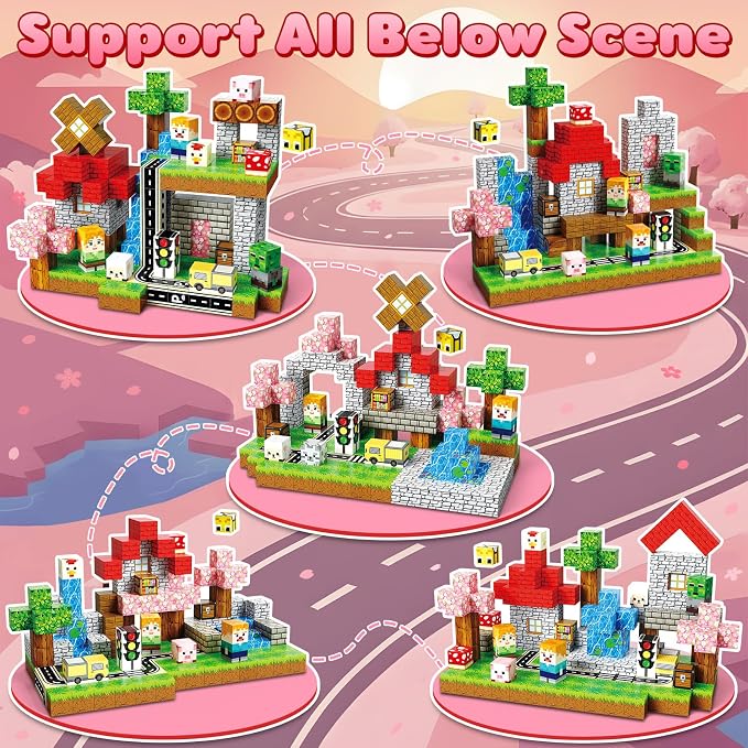 200PCS Magnetic Blocks, Building Cubes, Girls Kids Gifts Toys - Image 4