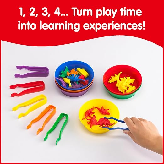 edxeducation Sorting Bowls & Tweezers, Set of 12, 6 Colors - Image 4