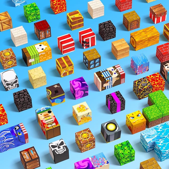 208PCS Magnetic Blocks, Building Cubes, Boys Kids Gifts Toys - Image 7