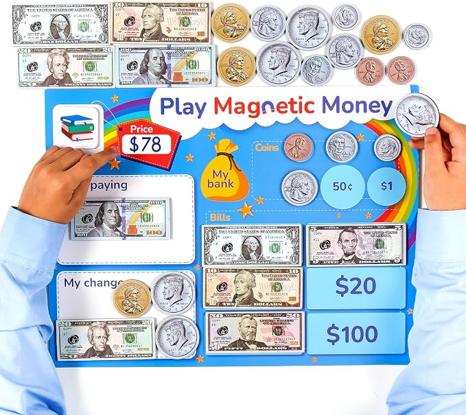 Simply Magic 67 PCS Play Money for Teaching - Money Manipulatives & Games - Image 7