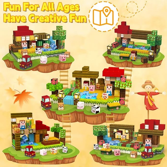 200 PCS 0.8in Magnetic Blocks Set,Magnetic Building Blocks Cubes - Image 6