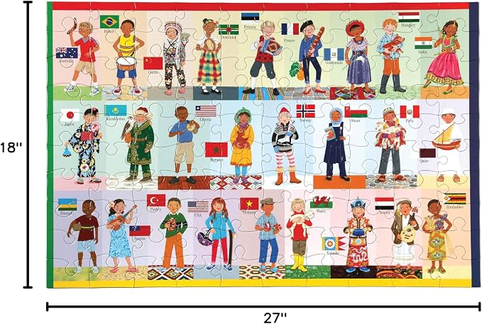 eeBoo: Children of The World 100 Piece Puzzle, Allows Children to Learn About Different Countries, Encourages Problem Solving, Pieces That Fit and Snap Together with Ease, for Ages 5 and up - Image 5