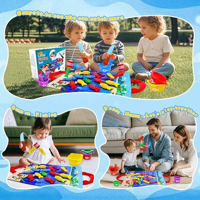 Montessori Fishing Toys for Babies 6+ Months,10-in-1 Fishing Game - Image 7