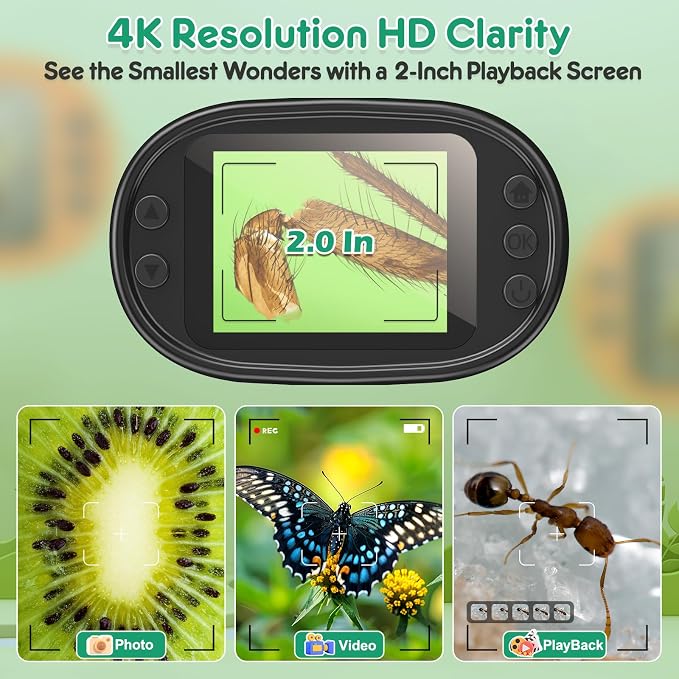 Kids Digital Microscope Science Gift: Complete STEM Toy Kit for Ages 4-12 - Image 3