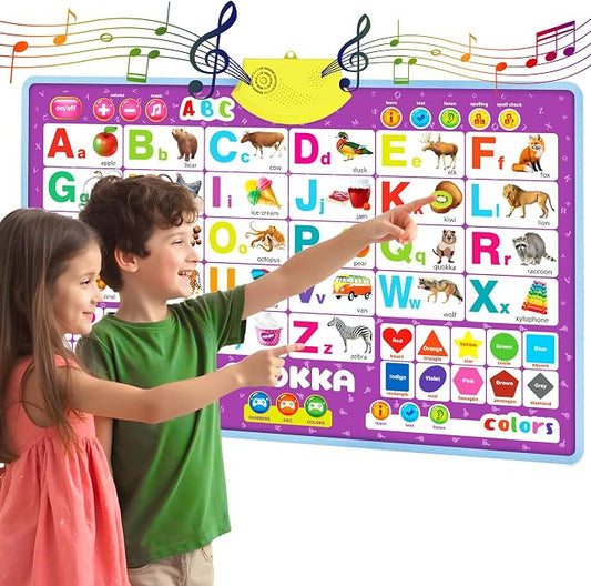 Alphabet Poster Educational Toy for 3-4 Year Old - ABC Learning Chart by QUOKKA