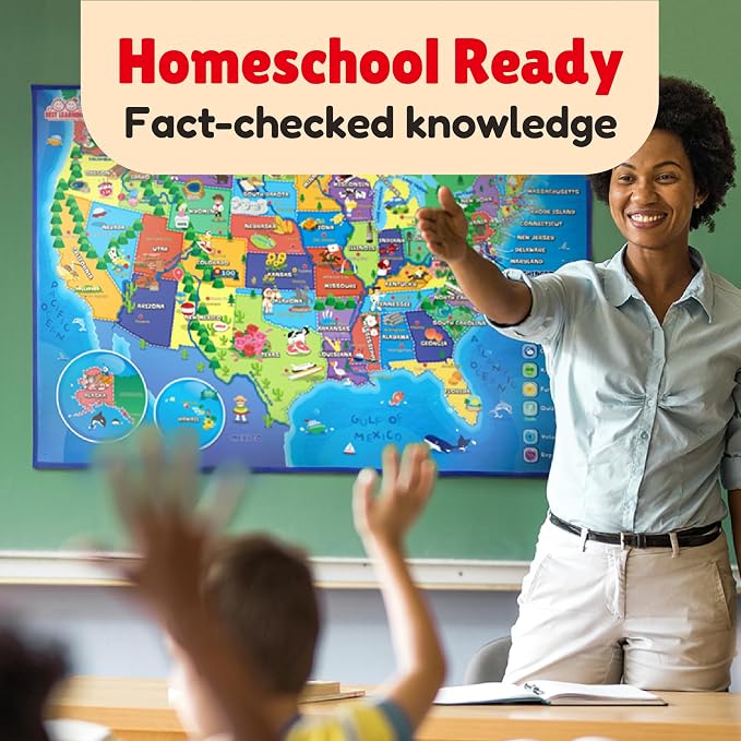 BEST LEARNING i-Poster My USA - Interactive Talking US Map for Kids - Image 6
