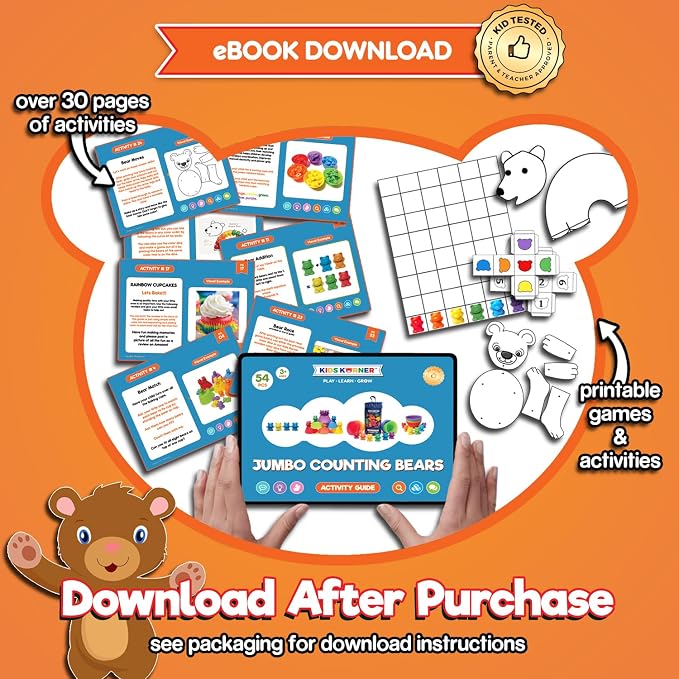 Cute & Cuddly Counting Bears - Sort, Count, Match & Play with 48pc + eBook - Image 5