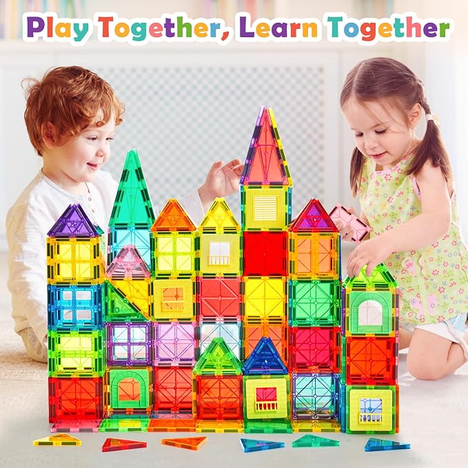 Dopyye 100 PCS Magnetic Building Tiles, Magnetic Block for Kids - Image 2