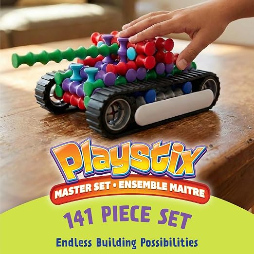 POPULAR PLAYTHINGS Playstix, Master Set 141 Piece, Building Sticks Kit - Image 3