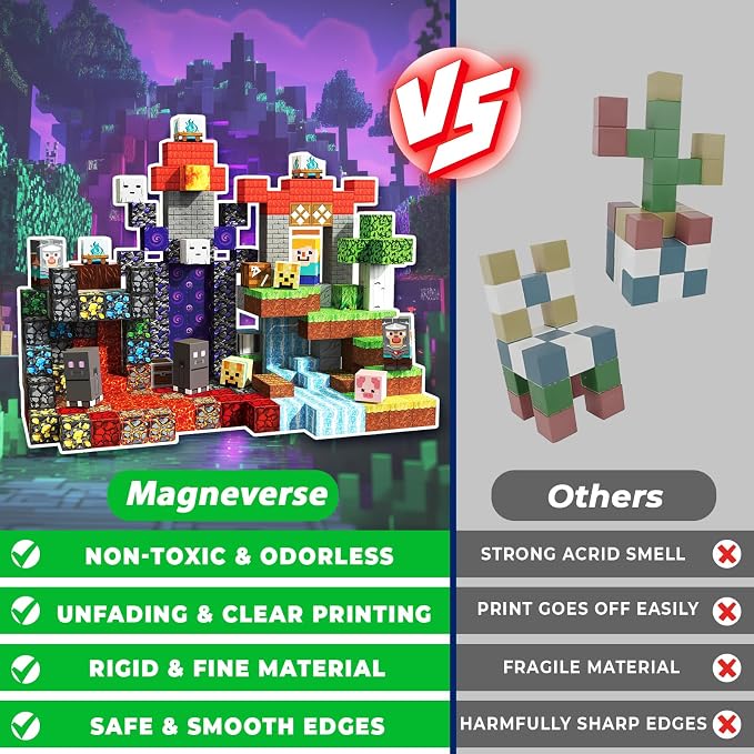 240 PCS Magnetic Blocks - Magnetic Building Block, Stacking Magnet Building Cubes for Kids, Magnetic Construction Toy for Boy Girl, STEM Montessori Sensory Toy Ages 3-12 Years Old Birthday Gift - Image 5