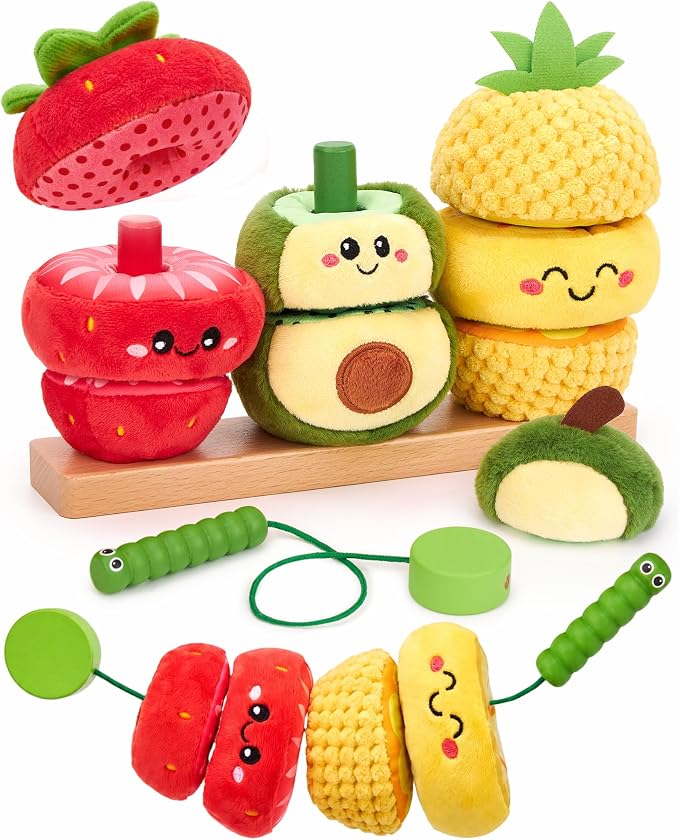 hahaland Montessori Toys for 1 Year Old Girl Boy, Stacking Rings Baby Toy by hahaland
