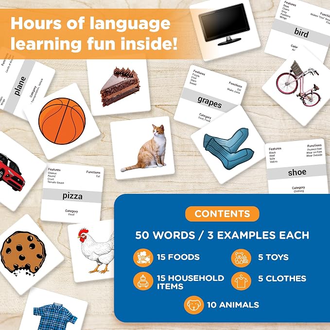 ThinkPsych First Nouns Flash Cards - 150 Picture Cards for Speech Therapy - Image 5