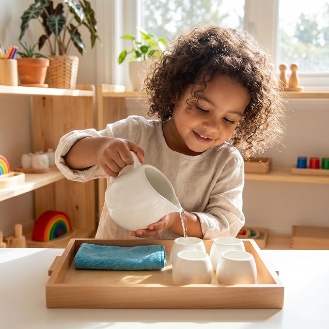 Montessori Wooden Pouring Game - Image 4