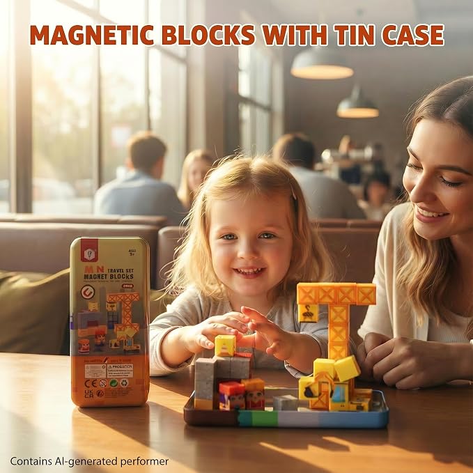 Magnetic Building Blocks 38 Pieces STEM Toy Set Ages 3-8 - Image 3