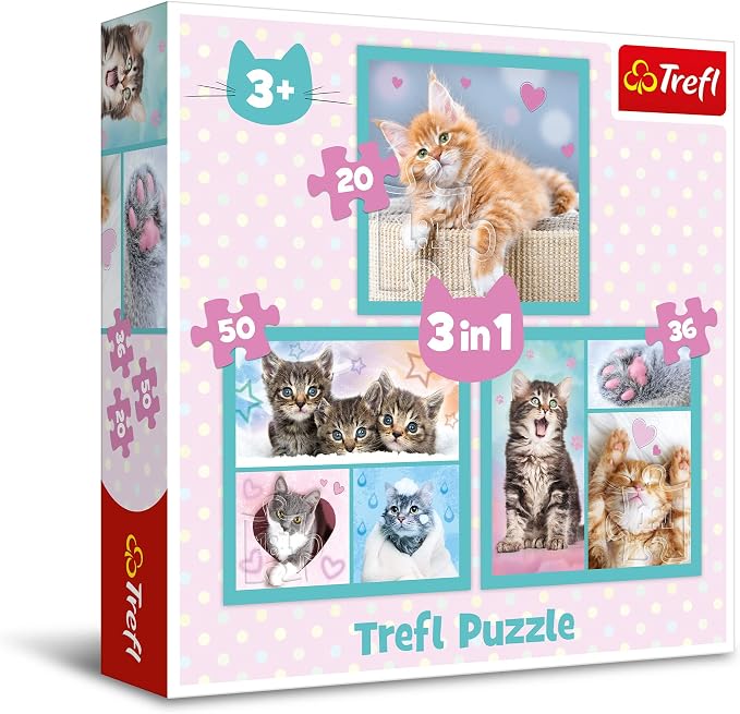 Trefl Sweet Animals, 3in1-20, 36, 50 Piece Puzzle, 4+ by TreflUSA