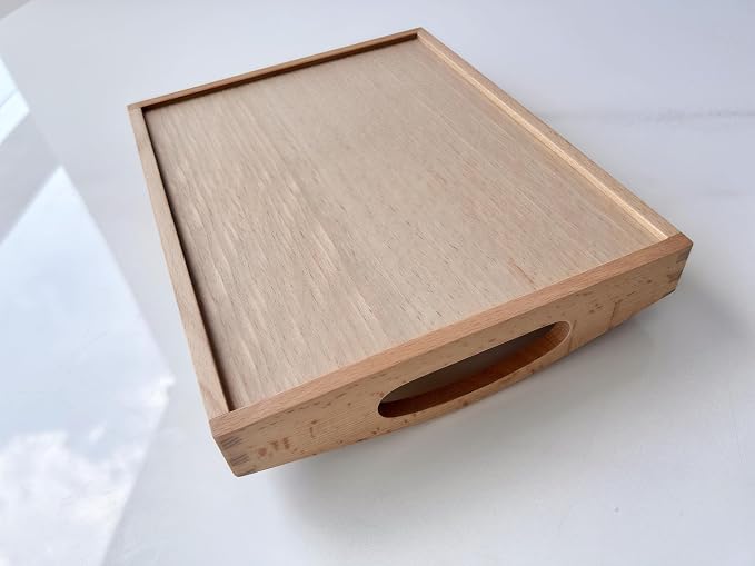 Premium Montessori Wooden Trays Set of 3- Solid Beechwood Wooden Working Trays with Handles for Classroom, Kids Dining & Toy Storage, Toddler Learning Tools, Sensory Bins & Home Organization - Image 8