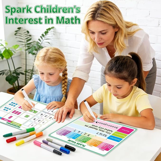 12 Packs Place Value Chart Math Manipulatives Math Games for Kids - Image 3