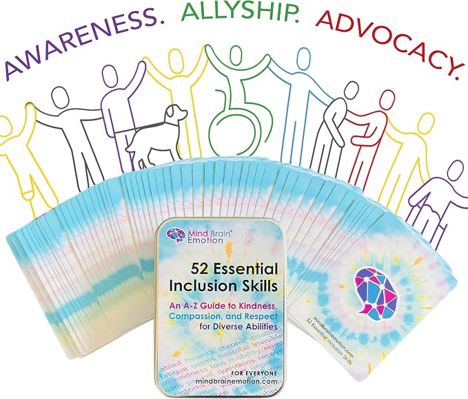 Mind Brain Emotion 52 Essential Inclusion Skills - A to Z Guide to Kindness, Compassion, Respect for Diversity and Disabilities - Educational Cards and Health Advocate to Teach Kids Empathy - Image 2