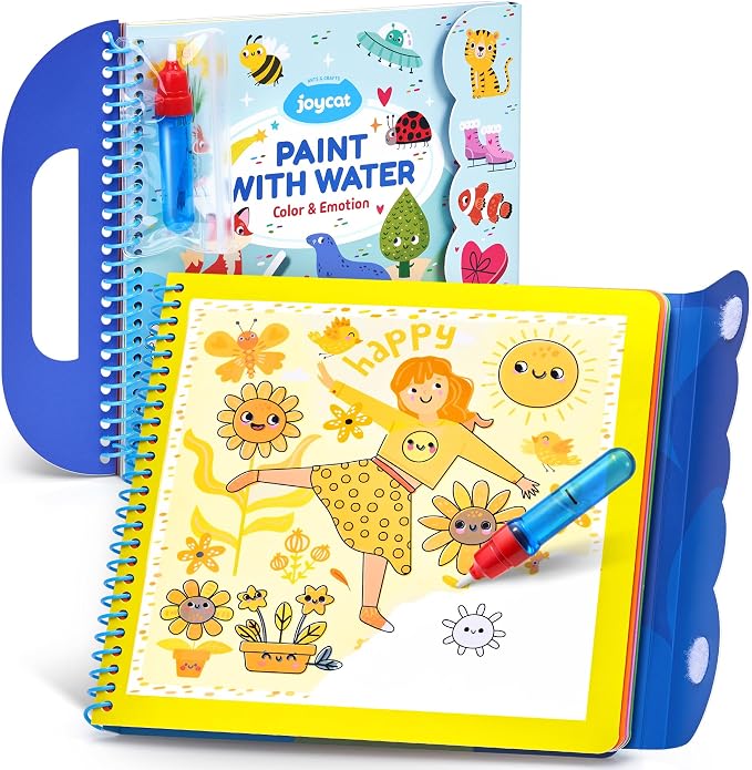 JoyCat Water Coloring Book for Toddlers, Colors & Emotions Theme by JOYCAT