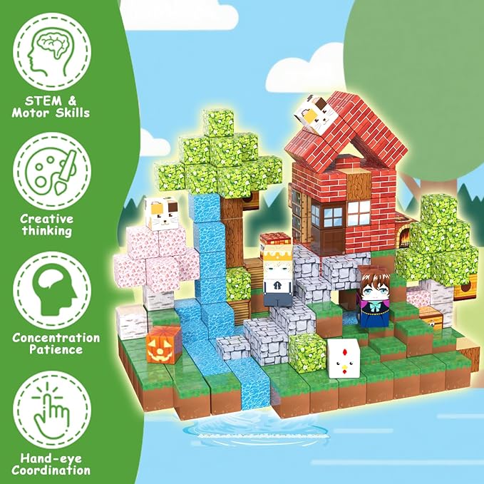 200PCS Magnetic Building Blocks for Kids, Age 3-5 4-8 8-12 - Image 6