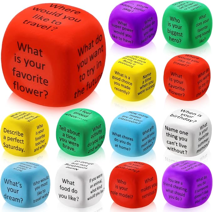 Hanaive 12 Pcs Learning Conversation Cubes,Foam by Hanaive