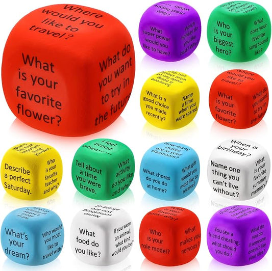 Hanaive 12 Pcs Learning Conversation Cubes,Foam by Hanaive