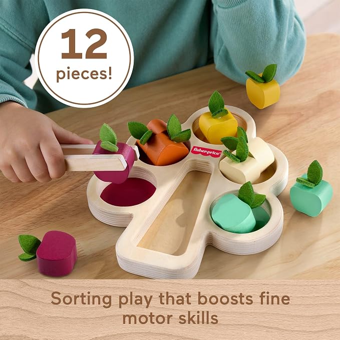 Fisher-Price Wood Montessori Sorting Tree Learning Activity, Ages 3+ Years - Image 3