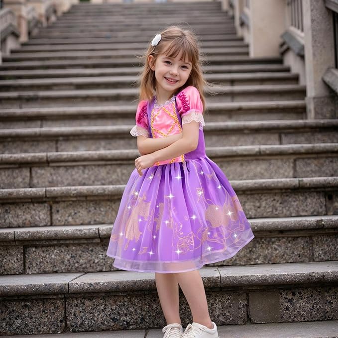 Meland Princess Dress Up - Dress Up Clothes for Girls with Toys,Christmas Birthday Gift for Toddler Girls 3,4,5,6,7,8 Years
