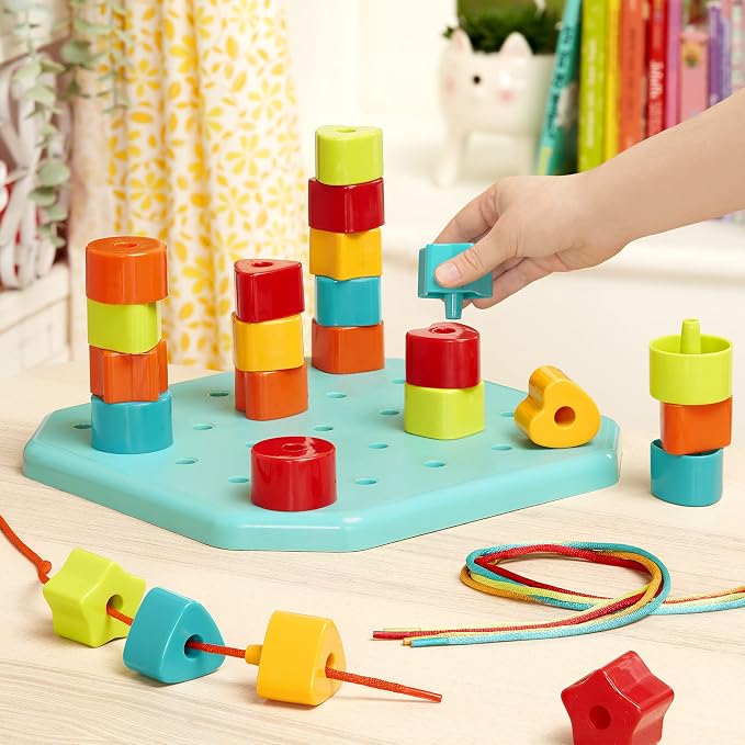 Battat Toddler, Count & Match Stacking Pegboard Toy - Image 2