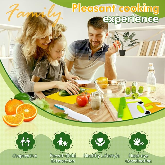 13 Pcs Kids Knife Set for Real Cooking Safe Kitchen Tools for Ages 4+ - Image 4