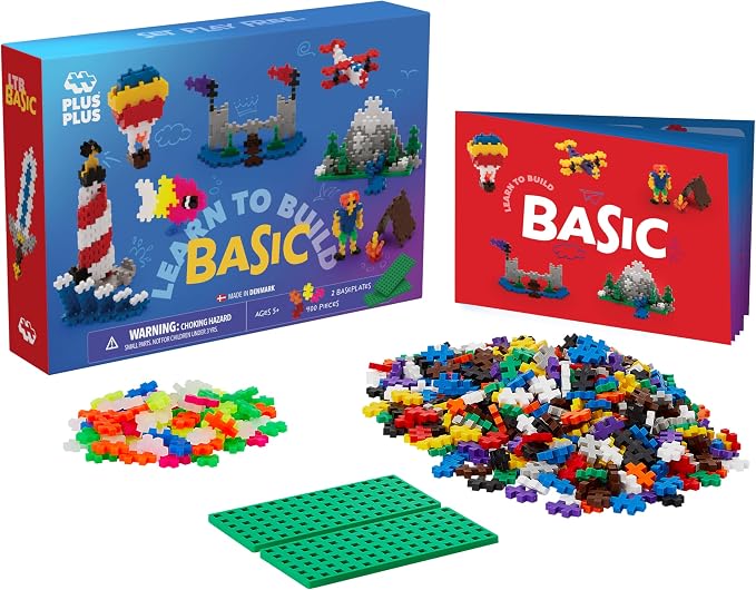 PLUS PLUS Learn to Build, Basic Mix - 400 Piece Building Block Set - Image 2