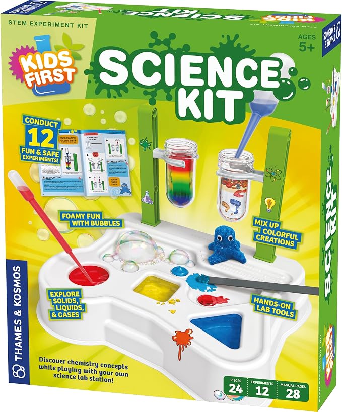 Thames & Kosmos Kids First Science Kit | STEM Learning, Intro to Chemistry for Ages 5+ | Safe & Educational Lab Setup with 20+ Durable Tools, 12 Experiments | Explore Lab Skills & Science Concepts by Unknown
