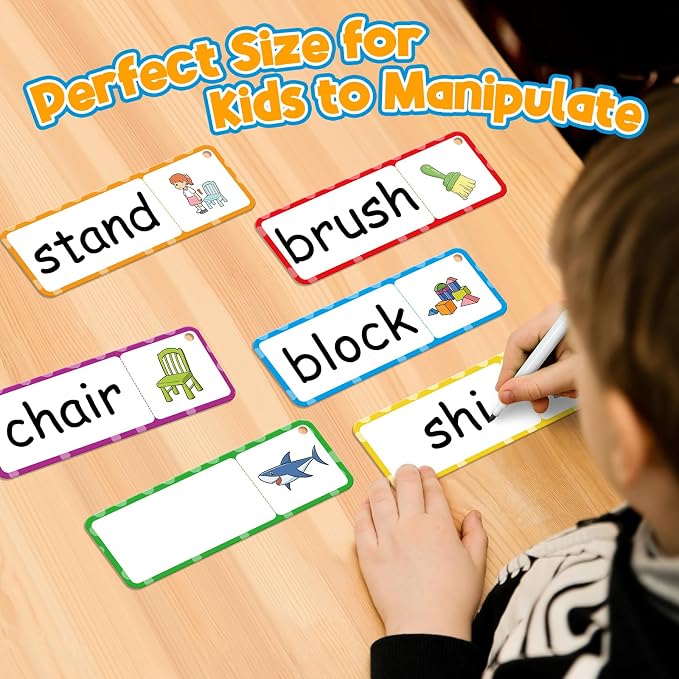 Blends & Digraphs Cards,Phonics Games,Learn to Read,Speech Therapy Toys for Toddlers Kids,Sight Word Games Spelling Reading Learning,Kindergarten Preschool Learning Activities,Educational Toy - Image 4