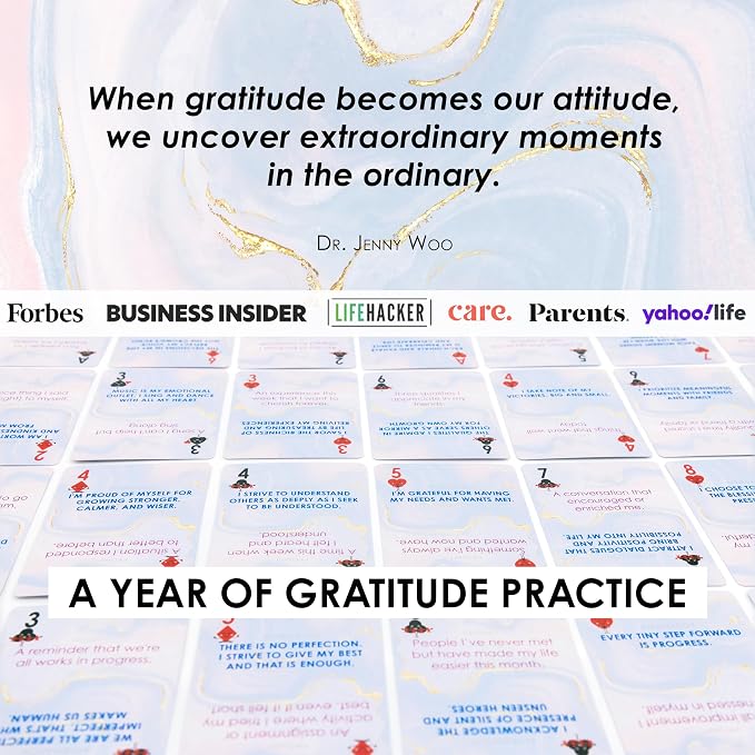 Mind Brain Emotion 52 Essential Gratitude Attitude: Journal & Conversation Cards to Boost Mood & Mindset - Empowering Prompts, Self-Help Affirmations, and Insightful Quotes - for Kids & Adults - Image 3