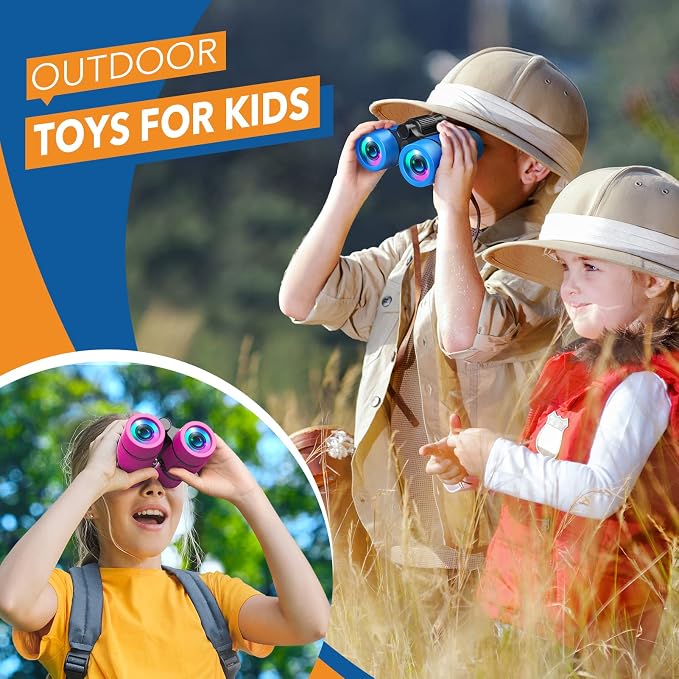 Toys for 3-7 Year Old Boys: LET'S GO! Binoculars for Kids with Bird Watching Manual Easter Birthday Gifts for 4 5 6 7 8 Year Old Boy Girls Outdoor Toy for Kid Ages 5-7 Toddler Camping Telescope - Image 3