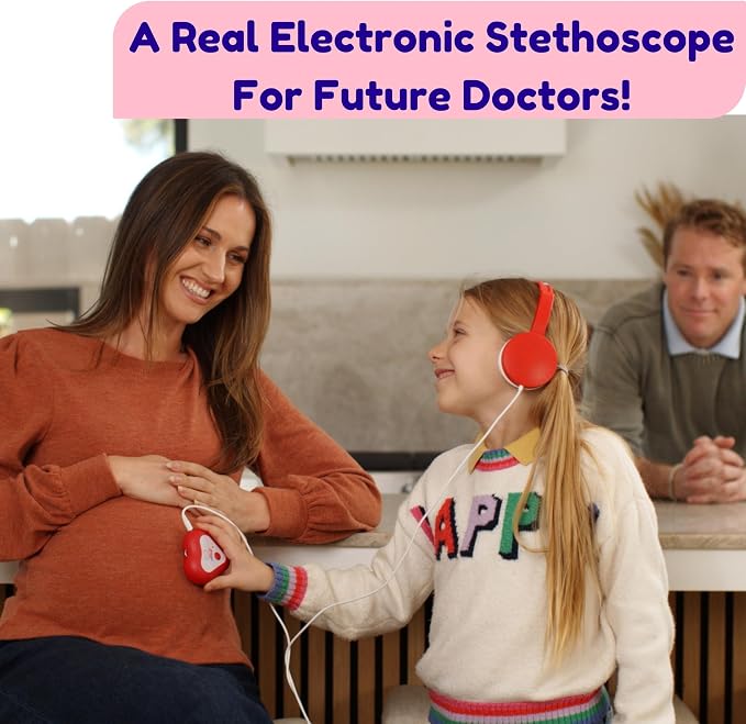 Heartbeats Electronic Stethoscope Toy with LED Display & 10X Sound Amplification, Real Working Stethoscope - STEM Medical Learning Toy Boys & Girls Age 4+, Kids Nurse Doctor Kit - Educational Toy Gift - Image 8