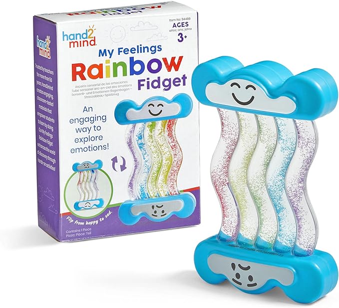 hand2mind My Feelings Rainbow Fidget, Quiet Fidgets, Ages 3+ by hand2mind