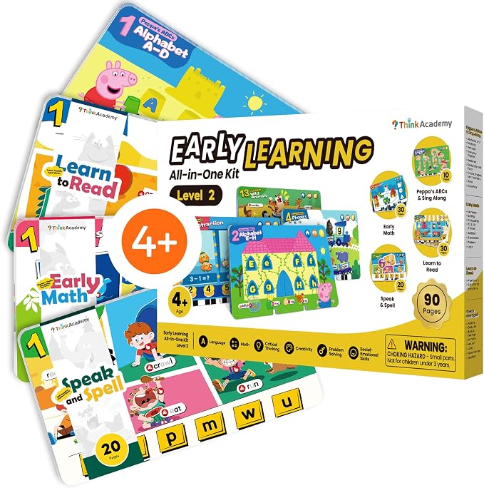 Level 2 Flash Cards for Kids 4+, Compatible Only with Upgraded Learning Pad by ThinkAcademy