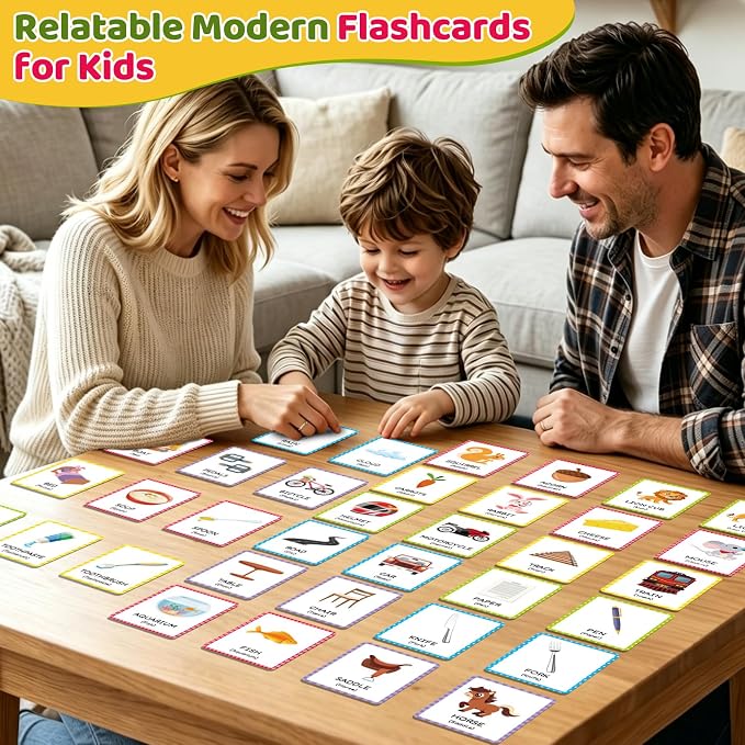 gisgfim 100 PCS Go Together Memory Matching Game Associations Learning Flashcards Educational Vocabulary Sorting Concentration Memory Card for Preschool Ages 3-8 A Fun & Fast Activities Matching Games - Image 4