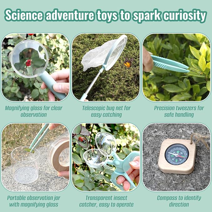 WOODENFUN Bug Catcher for Kids, Bugs Habitat Outdoor Explorer Kit - Image 5