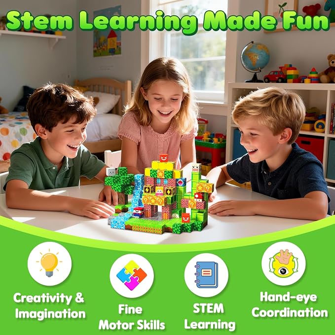 100PCS Magnetic Blocks, Building Cubes, Boys Kids Gifts Toys - Image 6