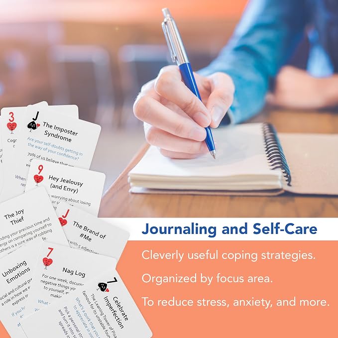 Mind Brain Emotion 52 Essential Coping Skills Cards - Self Care Exercises for Stress and Social Anxiety Relief - Resilience, Emotional Agility, Confidence Therapy Games for Teens, Adults - Image 3