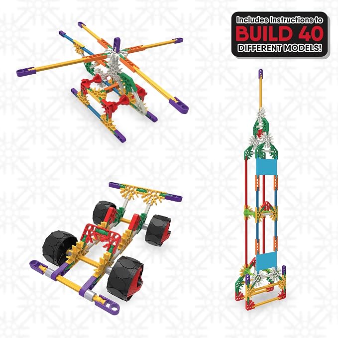 K'NEX - 40 Model Building Set‚ 141 Pieces, STEM Toy, Engineering Play, Creative Construction‚ Ages 5+ - Image 3