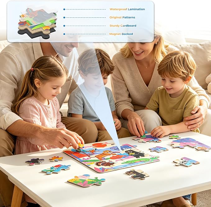 Nattork Magnetic Puzzle for Toddlers Boys Girls 3-5 4-8 5-6 Kids Puzzles - Image 7
