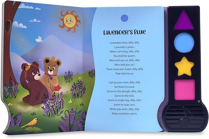 Musical Book for Toddlers with Lullaby Songs, Interactive Toy, Twinkle, Twinkle Little Star, Sing Along, Montessori Sound Book for Young Kids, Nursery Rhyme Book for Babies