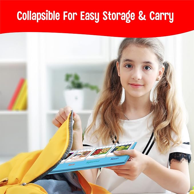 Sentence Flip Charts, 80 Double Sided Cards in Noun/Verb/Adjective/Preposition 40 New Sentence Building Freestanding Flip Chart Educational Learning Tool for School Supplies - Image 5